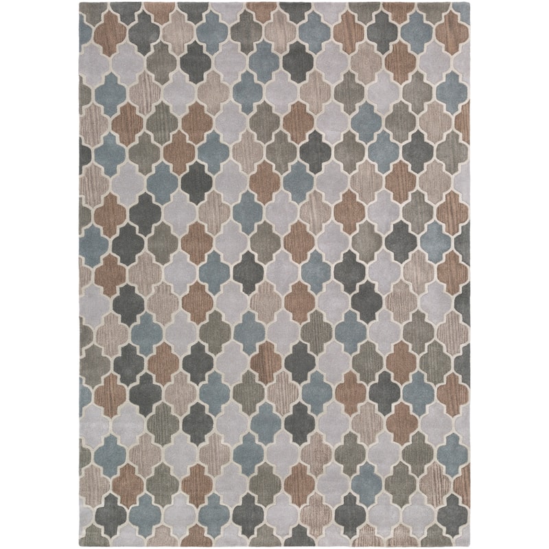 Randall Handmade Geometric Moroccan Wool Area Rug