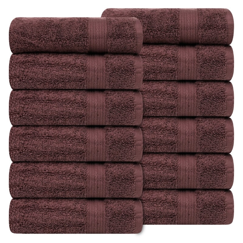 Luxurious Cotton 600GSM Hand Towels 18x28 Inch by Ample Decor