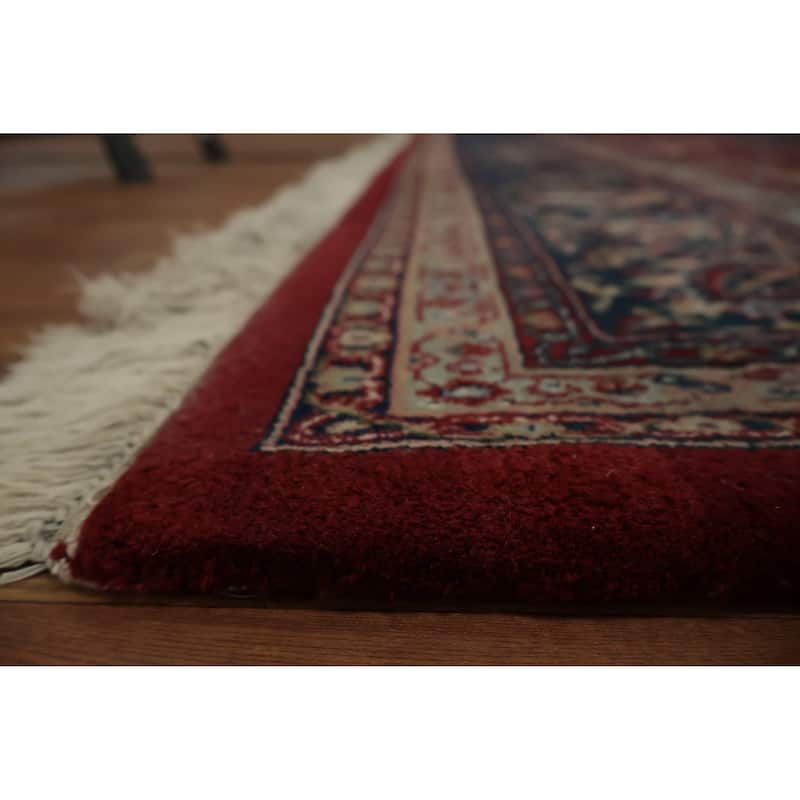 Hand Knotted Oriental 100% Wool Carpet Traditional Floral Red Sarouk Area Rug - 13' 1'' X 8' 10''