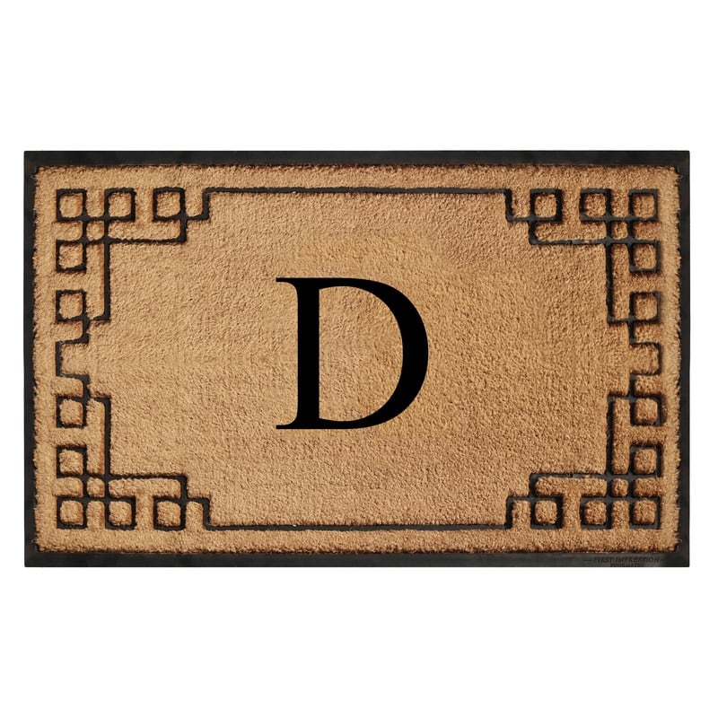 A1HC Natural Coir & Rubber Door Mat, Heavy Duty, Dirt Trapping, Long-Lasting Entrance Doormats,Thick & Durable Outdoor Entry Mat - 36" X 72" - D
