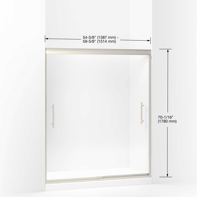 Sterling Finesse 70-1/16" High x 59-5/8" Wide Sliding Framed Shower