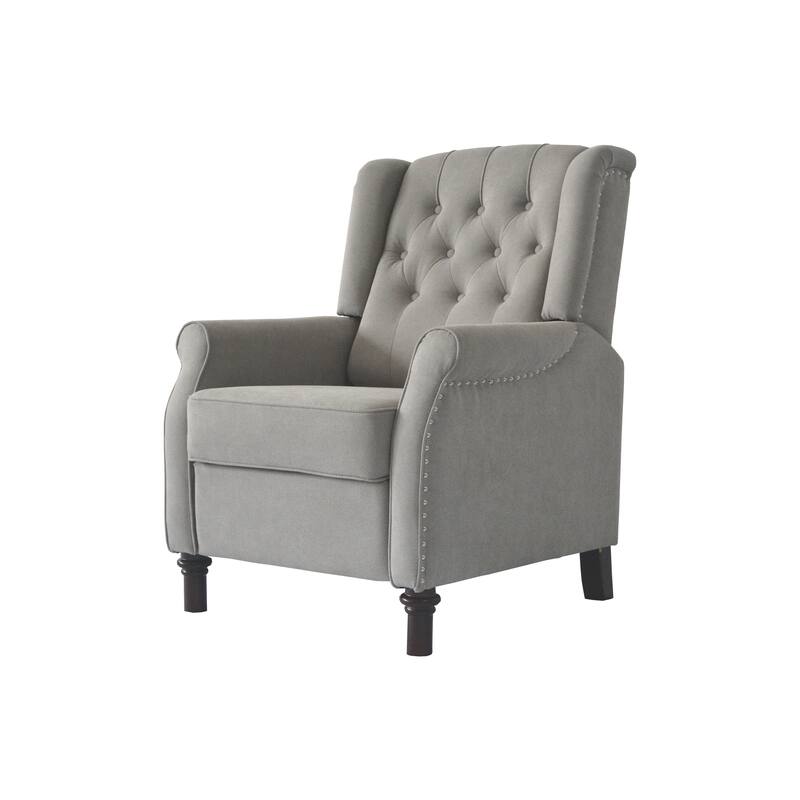Light Gray Light Gray Cozy Soft Recliner Sofa Chair with 160° Recline
