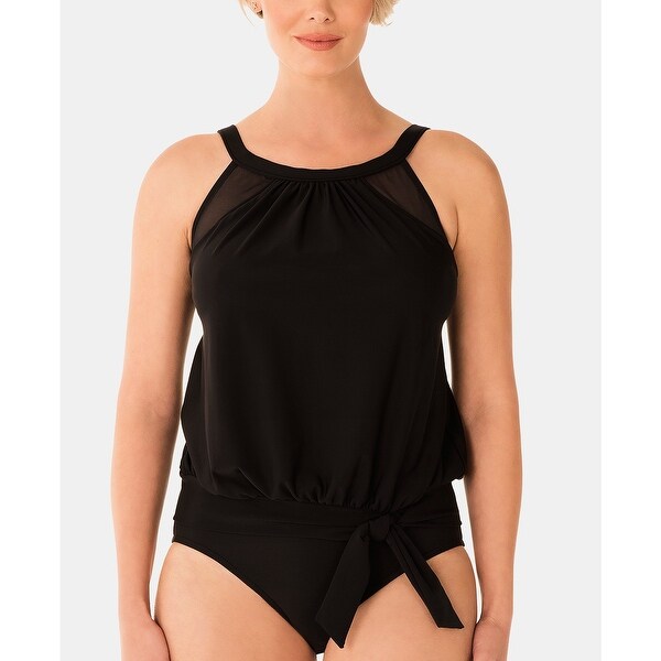 black blouson swimsuit