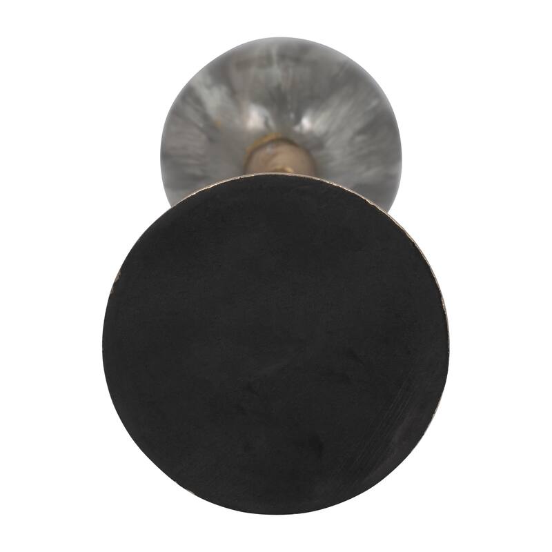 Glass Modern Stem Round Tealight Candle Holder