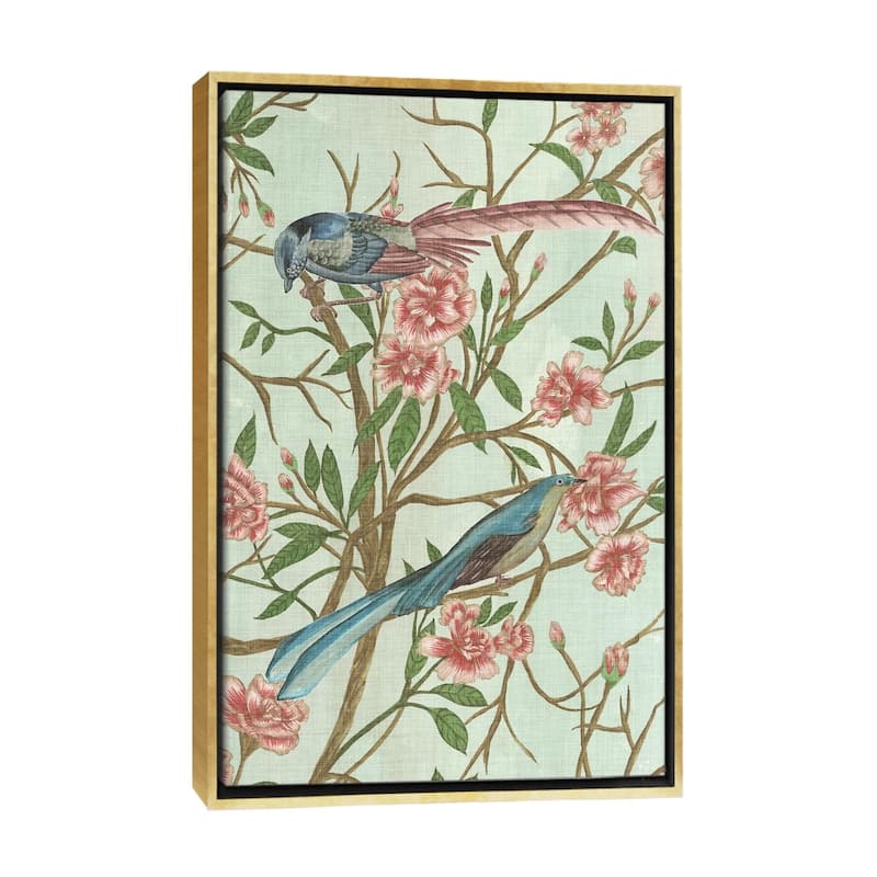 iCanvas "Delicate Chinoiserie IV" by Melissa Wang Framed Canvas Print - Gold - 40x26