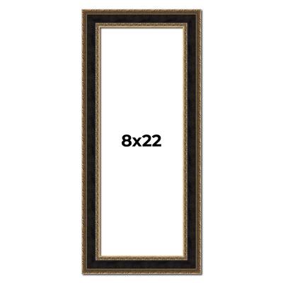 8x22 Frame Gold Antique Vintage Sold Wood Picture Frame | 1.75 Inch