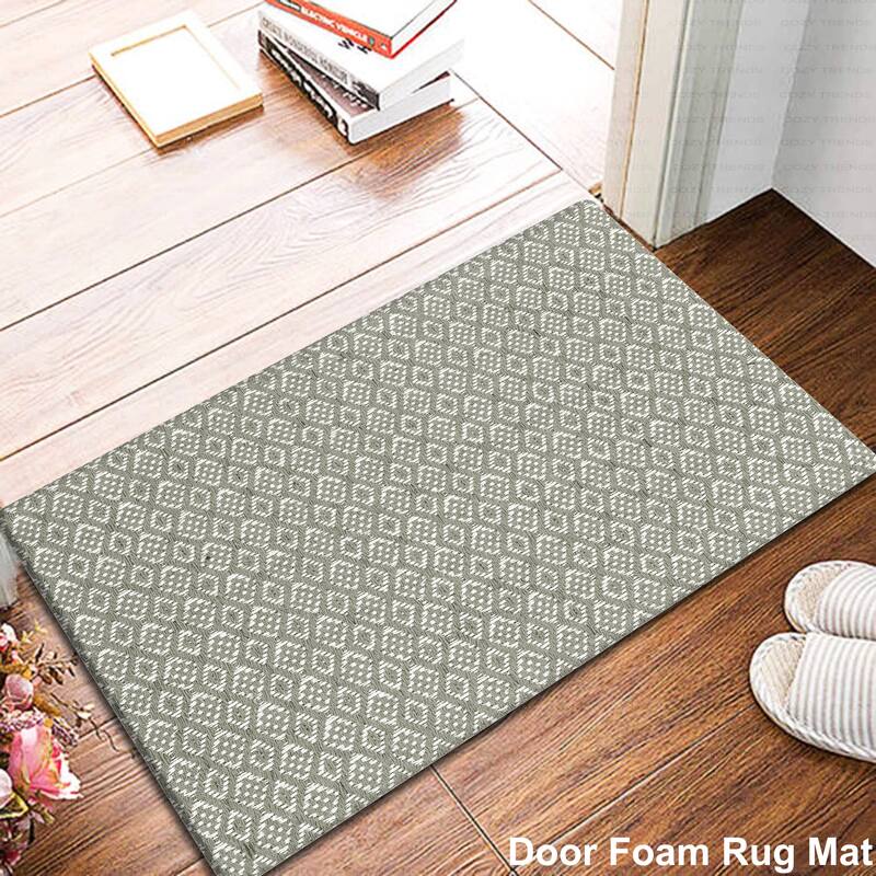 Woven Cotton Anti Fatigue Cushioned Kitchen | Doormat | Bathroom 18" x 30" Mats With Foam Backing Anti Slip - 18''x30''