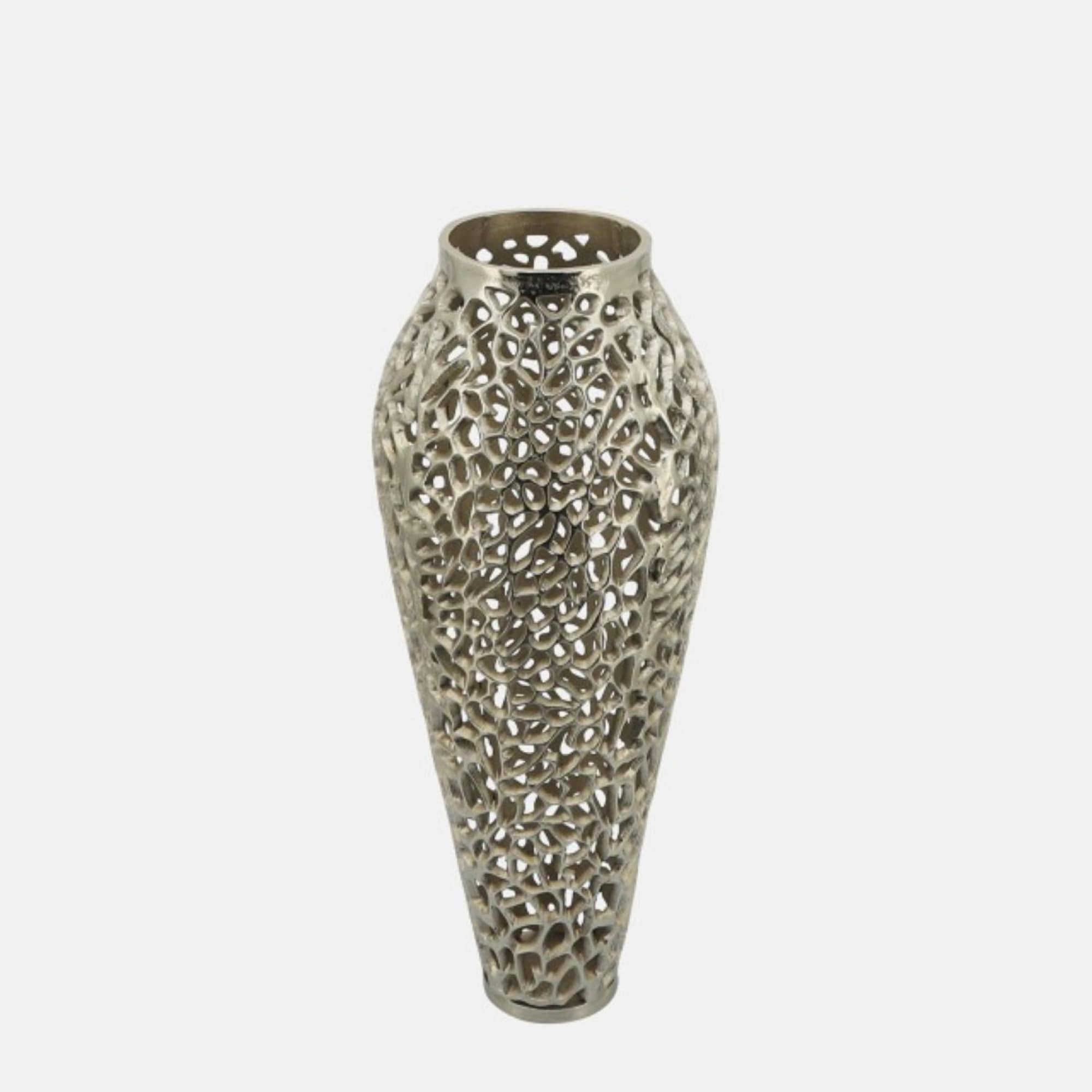 Aluminum Cut Out Vase - 33