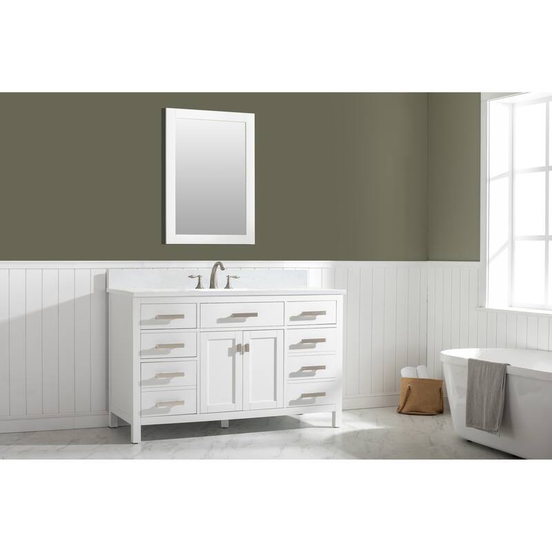 Valentino 54" Single Vanity in White