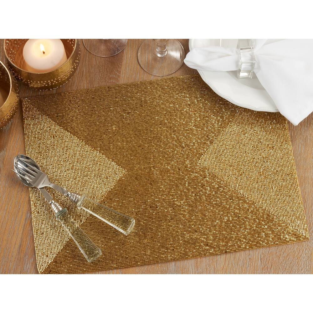 Beaded Design Placemats (Set of 4)