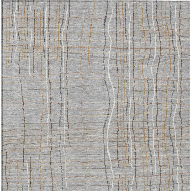 HomeRoots Striped Transitional Rectangle Outdoor Rug