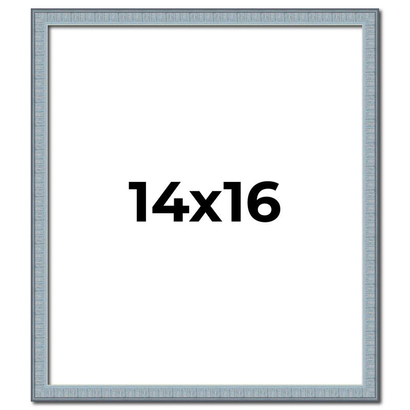 14x16 Frame Rustic Sky Blue Solid Wood Picture Frame | 0.75 Inch