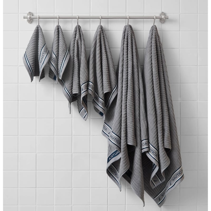 Nautica Yarn Dye Jacquard Cotton 6 Piece Towel Set - 6 Piece