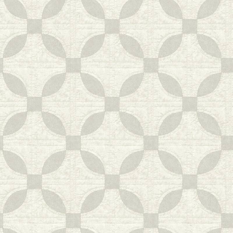 Chesapeake Justice Light Grey Quilt Wallpaper - 20.5in x 396in x 0.025in