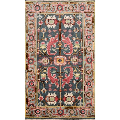 Oushak Oriental Foyer Rug Hand-Knotted Wool Carpet - 2'11"x 5'0"