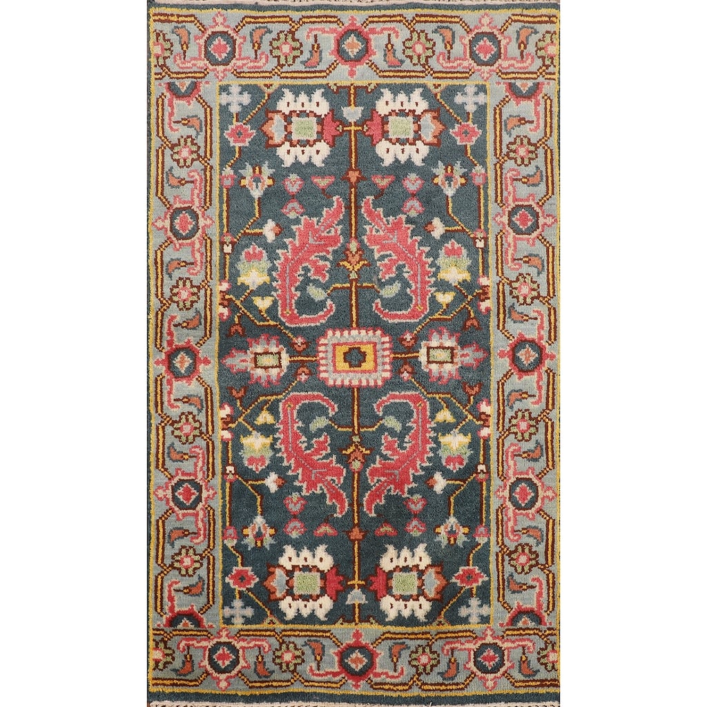 Oushak Oriental Foyer Rug Hand-Knotted Wool Carpet - 2'11"x 5'0"