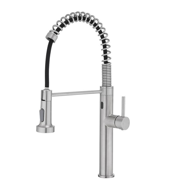 Touchless Chrome Sensor Single Handle Pull Down Kitchen Faucet