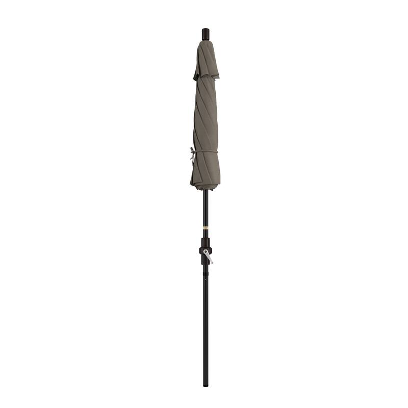 California Umbrella 7.5' Sun Master Patio Umbrella Bronze Aluminum Pole Fiberglass Ribs Crank Lift Tilt Sunbrella Cilantro