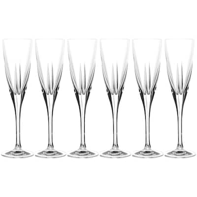 Majestic Gifts Inc. Wedding Champagne Flute Glasses - 5.75oz, Set/6 - 2.3"