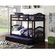 preview thumbnail 7 of 5, Twin over Twin Convertible Bunk Bed with Guard-Rail & Ladder, Espresso