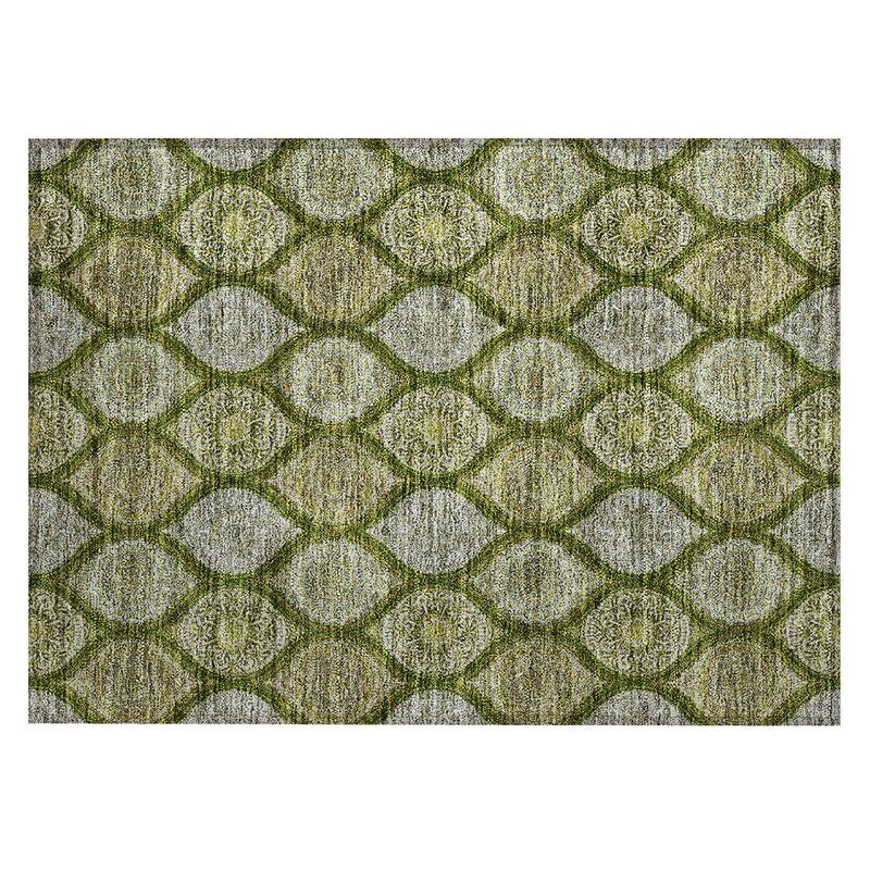Machine Washable Indoor/ Outdoor Boho Mosaic Chantille Rug