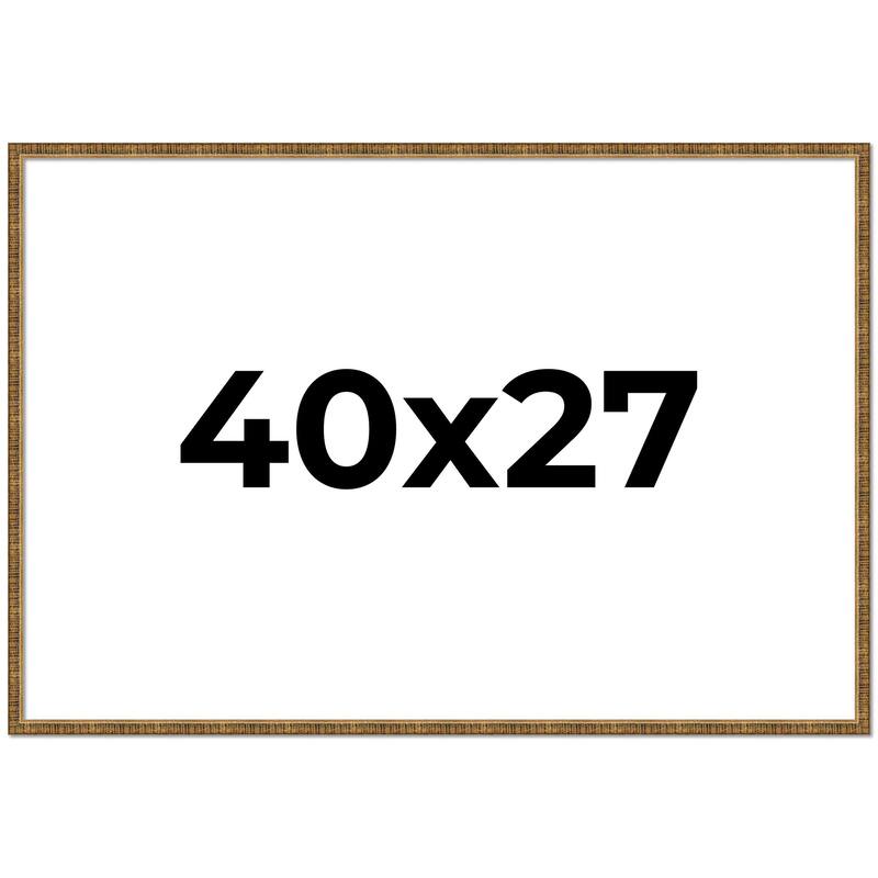 40x27 Frame Gold Kingsley Distressed Solid Wood Picture Frame Width