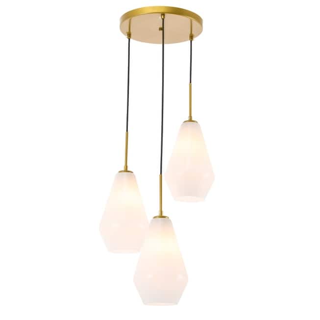 Gerald 3-light Modern Elongated Glass Hanging Pendant