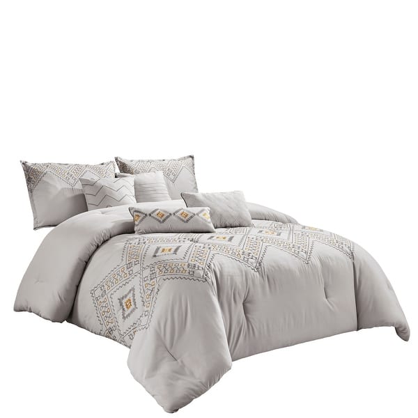 slide 2 of 7, Brona Luxury 7 Piece Comforter Se King - Cal King