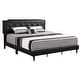 preview thumbnail 35 of 50, Carson Carrington Valsnas Adjustable Tufted Faux Leather Panel Bed