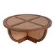 preview thumbnail 4 of 6, Bali Breeze 42 in. Round Wood and Mesh Woven Coffee Table