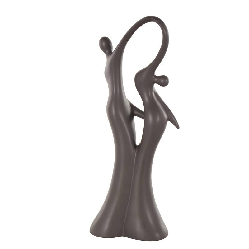 Black or White Ceramic Dancing People Decorative Sculpture