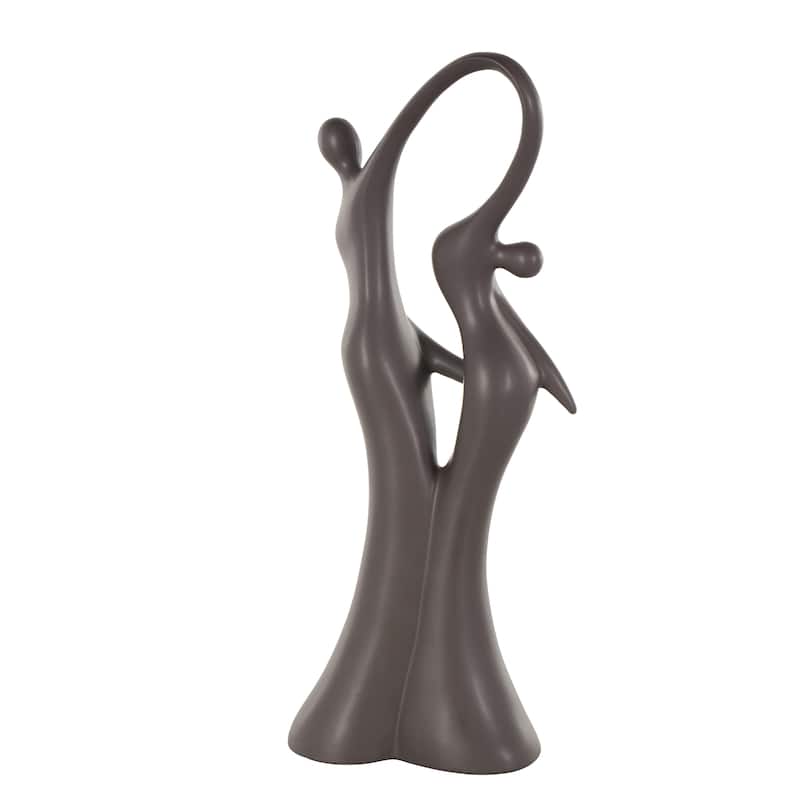 Ceramic Dancing People Decorative Sculpture - Black or White