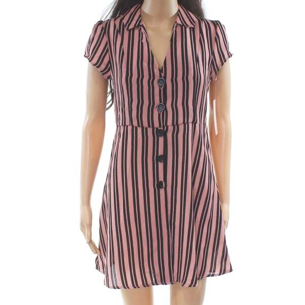 Shop Inspired Hearts Juniors Shirt Dress Pink Size Medium M