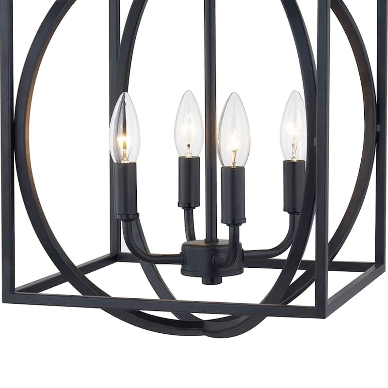 KAWOTI 60.5" Adjustable 4-Light Geometric Pendant Light