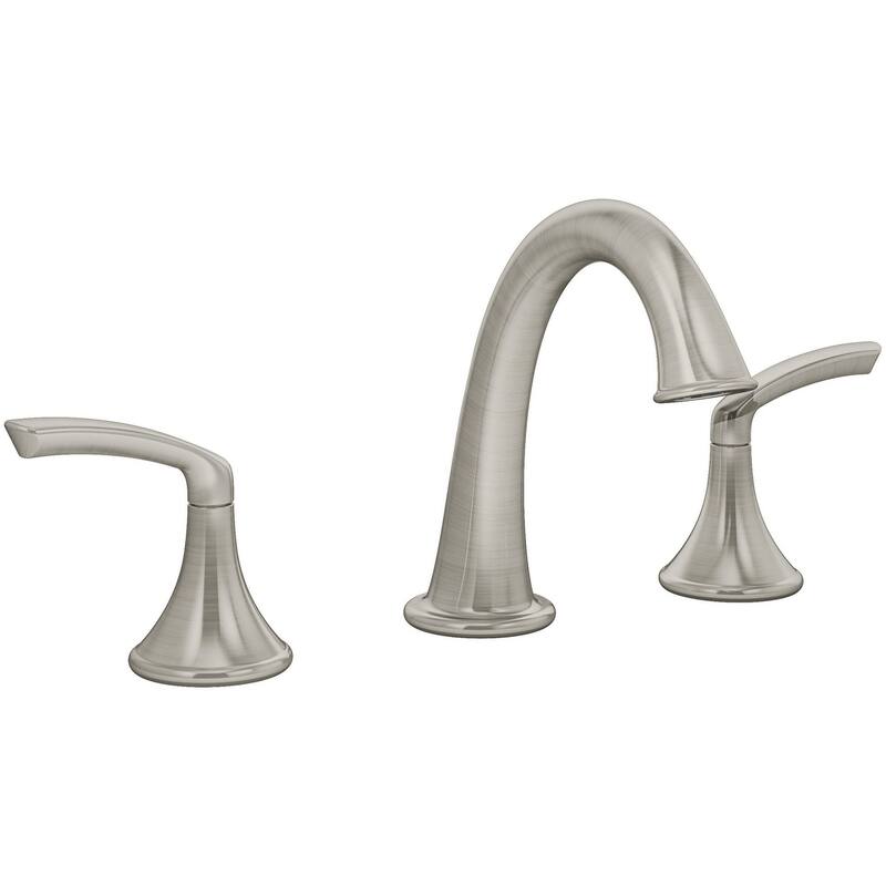 Symmons SLW5512PP Elm 1.0 GPM Widespread Bathroom Faucet with Push Pop - Satin Nickel