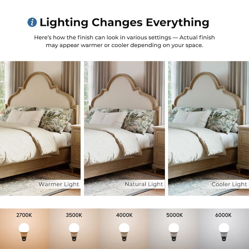 Furniture of America Aveline Modern 2-Piece Rustic Oak Solid Wood Panel Bedroom Set