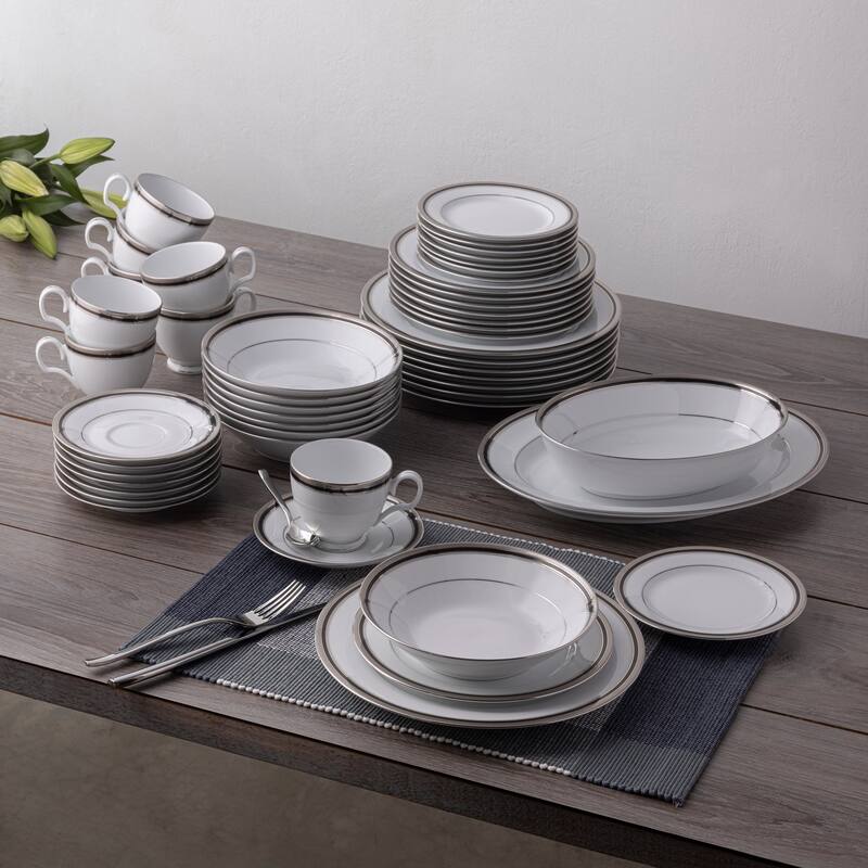 Noritake Austin Platinum 50-Piece Dinnerware Set, Service For 8