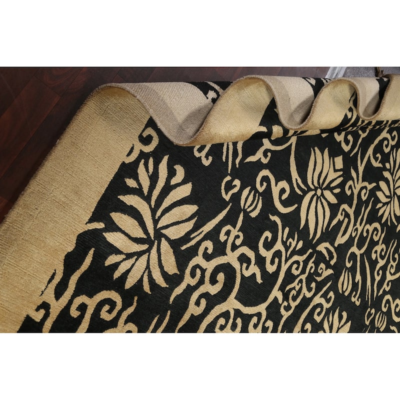 Vegetable Dye Oriental Nepalese Area Rug Hand-knotted Wool Carpet - 8'1" x 10'2"