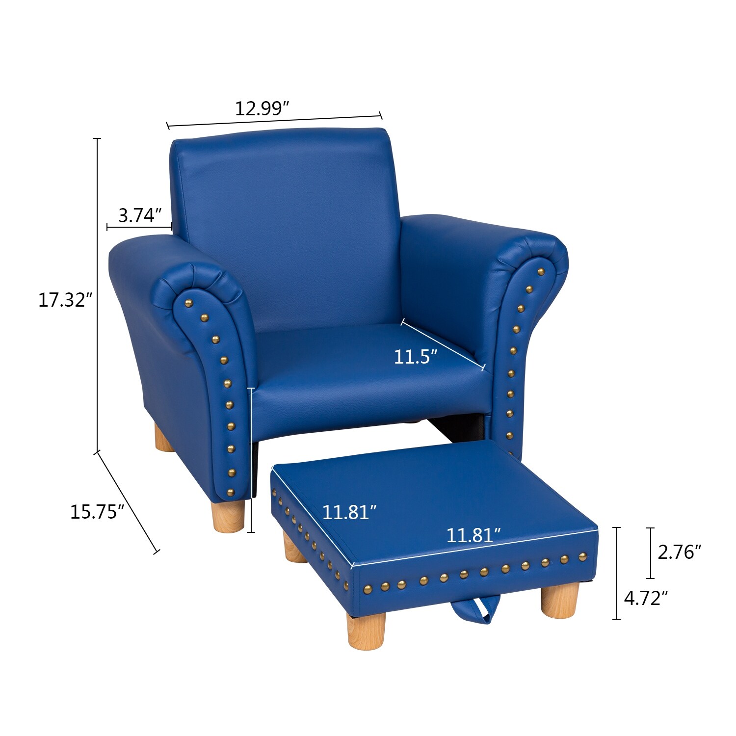 Kinbor Kids Sofa W Footstool Toddler Armrest Chair Couch Kinbor Kids Sofa W Footstool Toddler