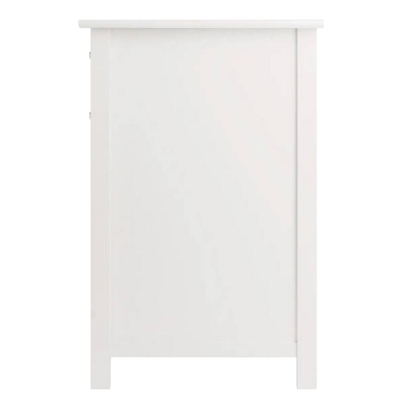 3-Drawer Wood Writing Desk with Cabinet - 47.25" - White