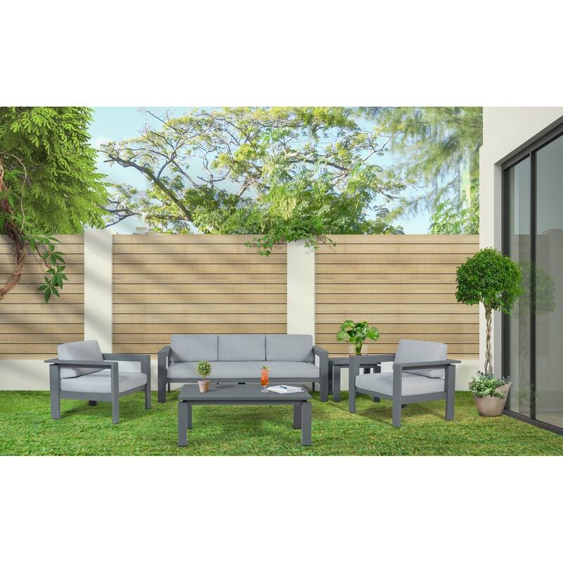 Sardinia Outdoor Arm Chair with Aluminum Metal Frame