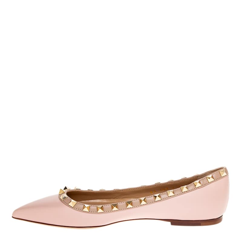 Valentino Leather Rockstud Ballet Flats