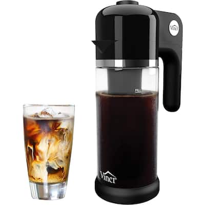 Vinci Express Cold Brew Electric Coffee Maker Cold Brew in 5 Minutes, 4 Brew Strength Settings, Easy to Use & Clean, 1.1 Liter