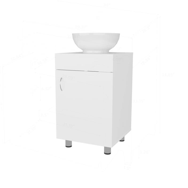 Stylish Bathroom Vanity with Integrated Sink and Spacious Cabinet