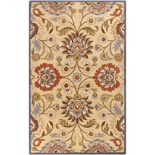 Patchway Handmade Classic Floral Wool Area Rug