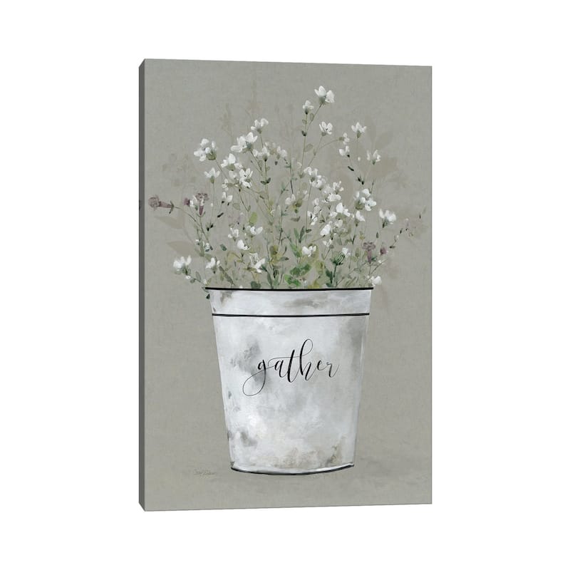 iCanvas "Bouquet of Grace Bucket Gather" by Carol Robinson Canvas Print