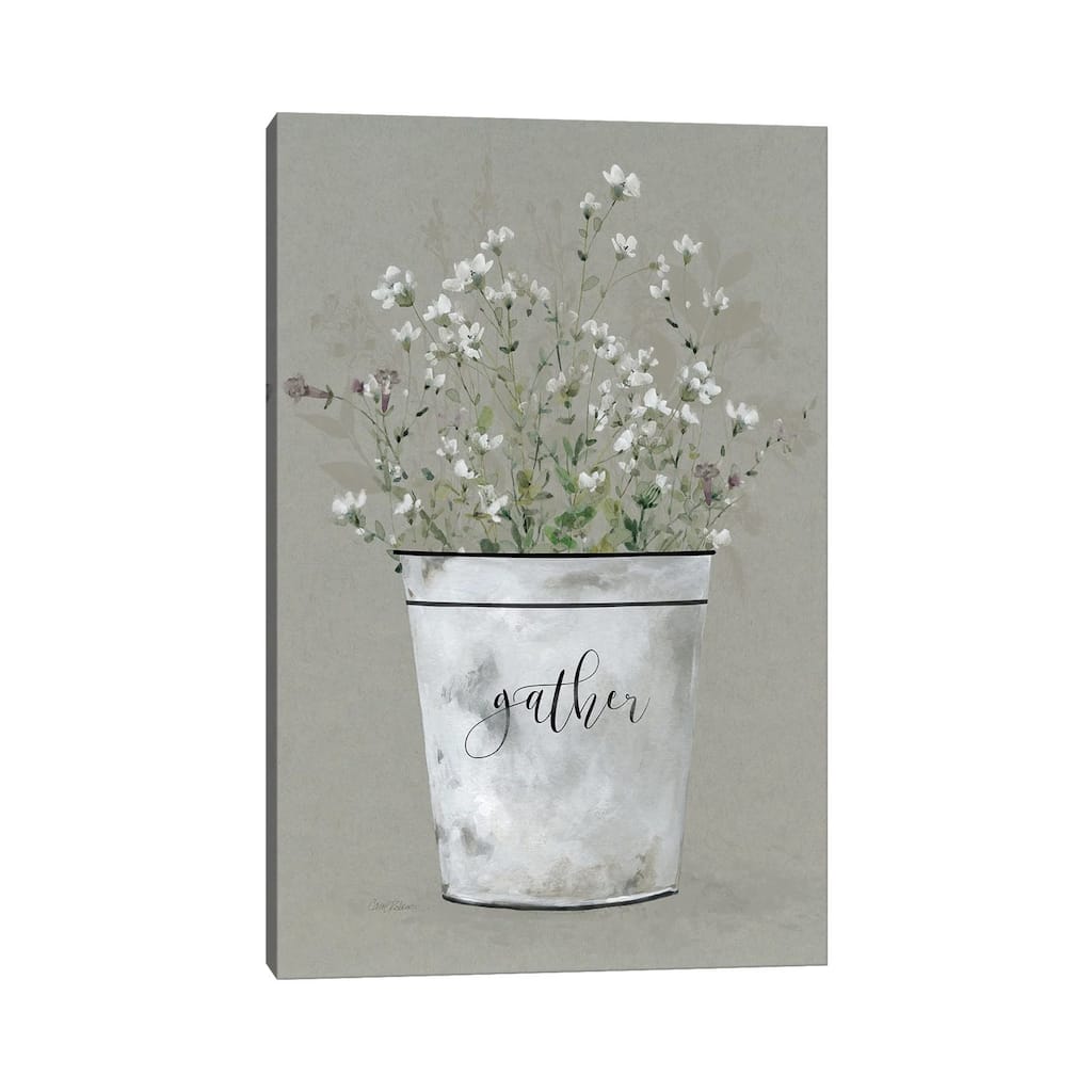 iCanvas "Bouquet of Grace Bucket Gather" by Carol Robinson Canvas Print