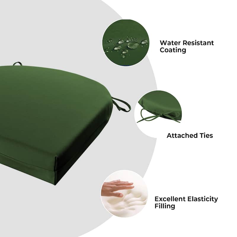 Set of 4 Solid Soft Outdoor Patio Deep Seat Cushion