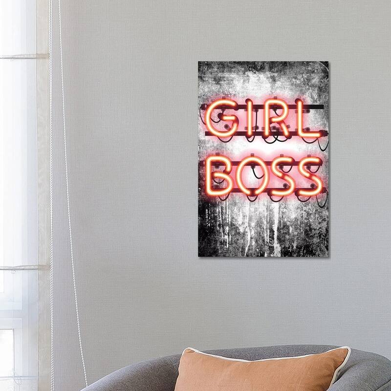 iCanvas "Girl Boss Neon Sign" by Amanda Greenwood Canvas Print - 26x18x1.5