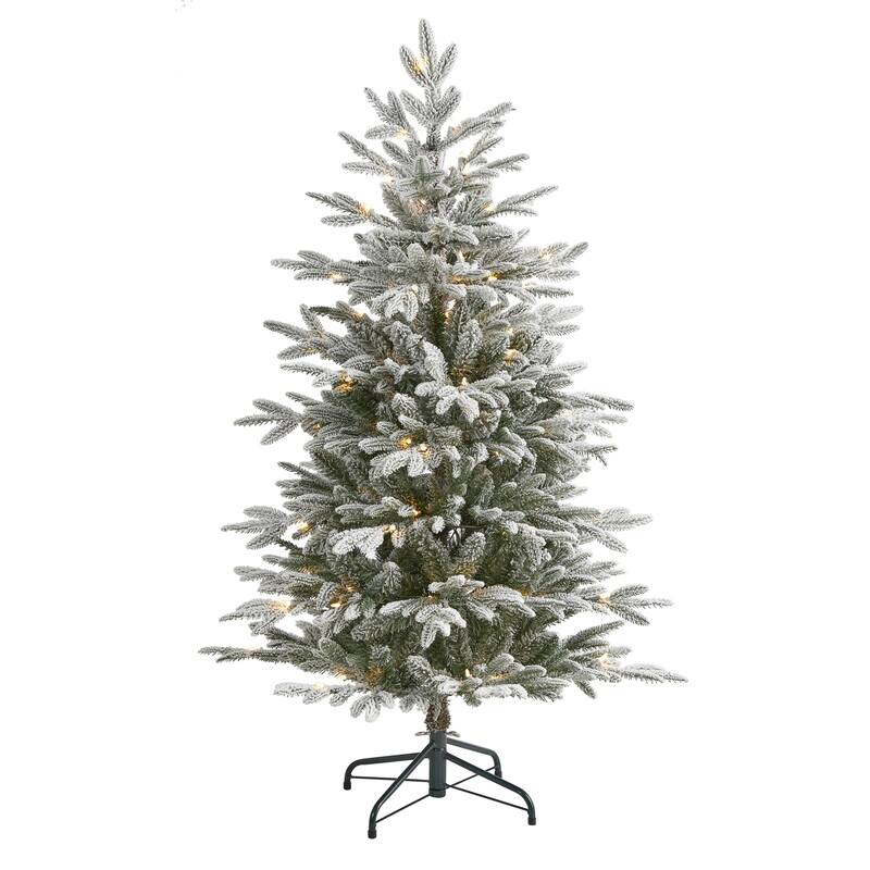 4.5ft Pre-Lit Spruce Christmas Tree with Lights & Bendable Branches | Holiday Decor - Green - 48